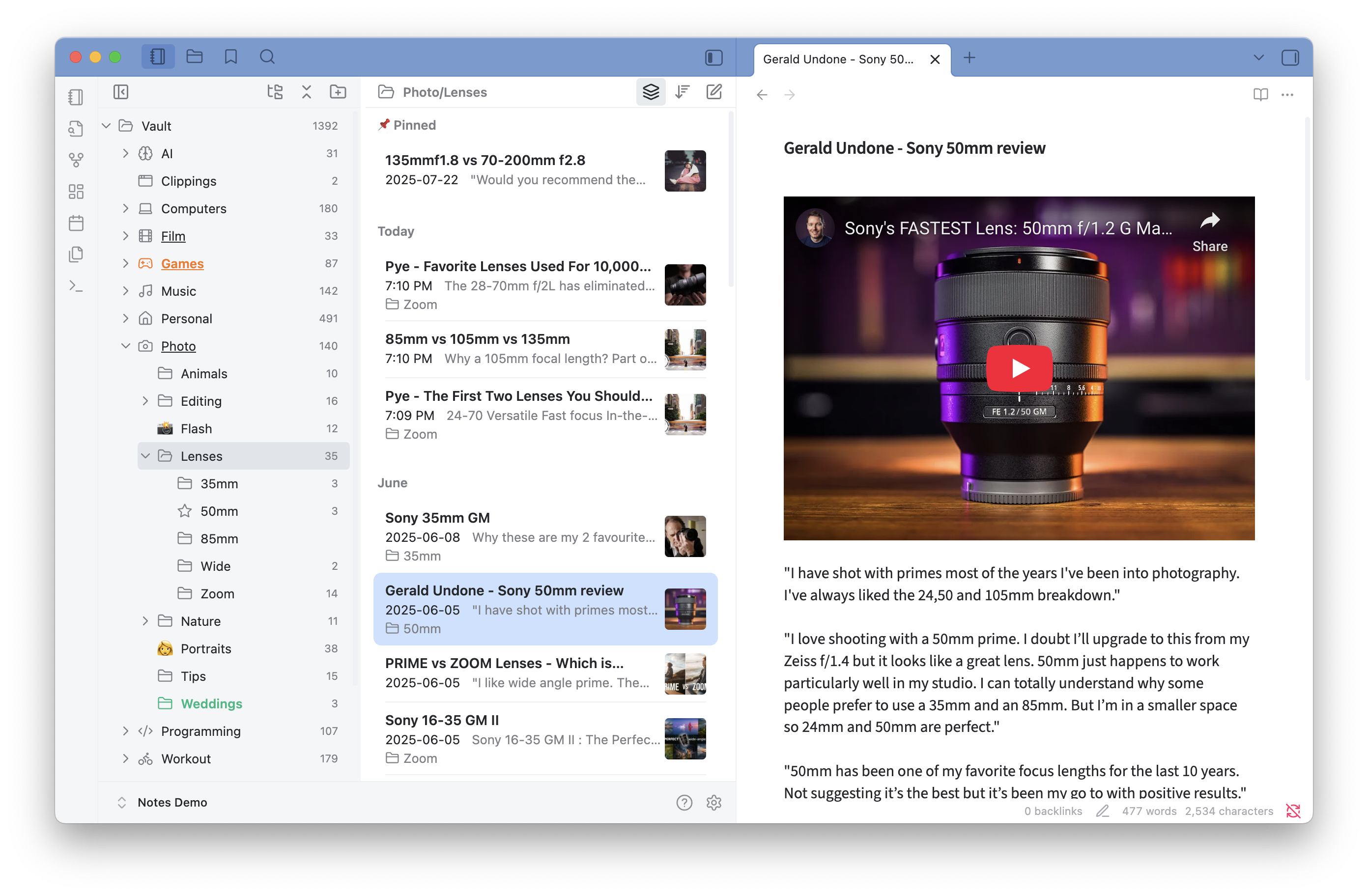 Notebook Navigator Interface